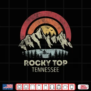 Design Rocky Top Tennessee Mountain Sunset Sunrise Kayaking Shirt