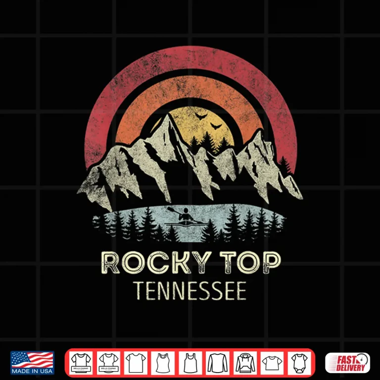 Design Rocky Top Tennessee Mountain Sunset Sunrise Kayaking Shirt