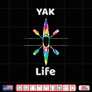 Design Yak Life Kayak Funny Kayaking Shirt Gift Boating gift