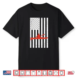 American Flag Kayak Kayaking Shirt Gift For Kayaker Shirt