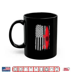 Mug American Flag Kayak Distressed Outrigger Canoe T Shirt