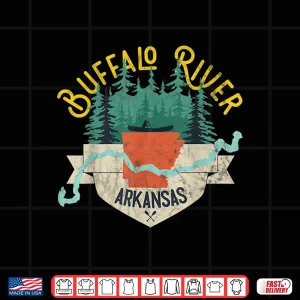 Design Buffalo River Arkansas National Park River Floating Kayak Shirt