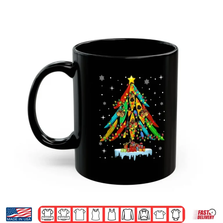 Mug Kayak Christmas Tree Merry Christmas Kayak Kayaking Shirt