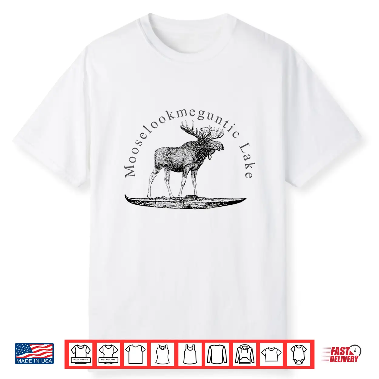 Mooselookmeguntic Lake Funny Kayaking Moose Maine Shirt Mooselookmeguntic Lake Funny Kayaking Moose Maine Shirt