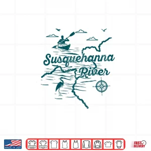 Design Susquehanna River Nature Lover Kayaking Pennsylvania Kayaker Premium Tri Blend Shirt