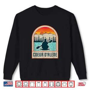 Vintage Sunset Lake Coeur D'Alene Idaho Kayaking Paddle Shirt 2 Sweatshirt Vintage Sunset Lake Coeur dAlene Idaho Kayaking Paddle Shirt