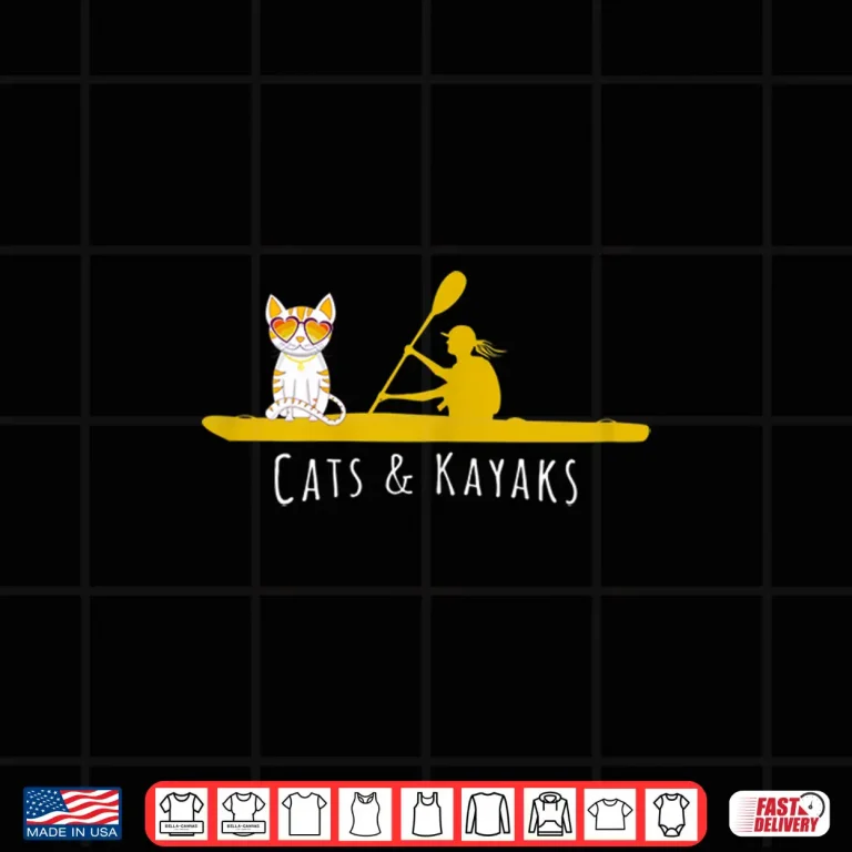 Design Cat Kayaking Girl Kayak Lover Paddling Kayaker Shirt