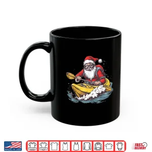 Mug Santa Kayaking Kayak Lover Kayaker Canoeist Christmas Pajama Shirt