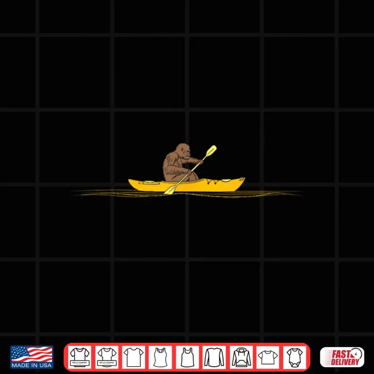Design Sasquatch Kayak Paddling Graphic Kayaker Funny Kayaking Shirt