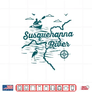 Design Susquehanna River Nature Lover Kayaking Pennsylvania Kayaker Shirt