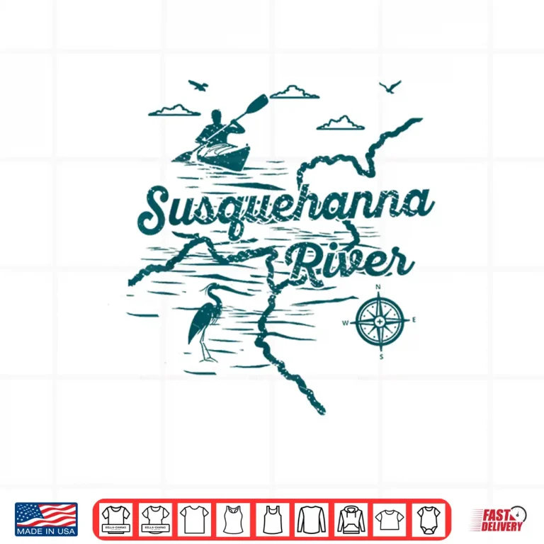 Design Susquehanna River Nature Lover Kayaking Pennsylvania Kayaker Shirt