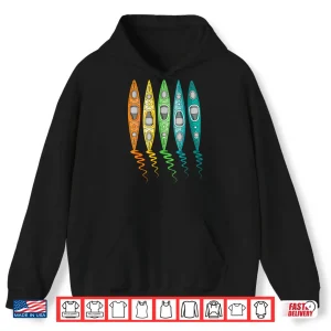 Hoodie Colorful Kayak Boat Outdoor River Travel Kayaking Boating Shirt