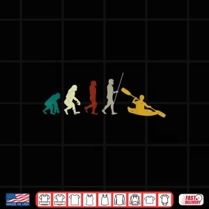 Design Canoe Kayak Evolution Paddler Kayaker Gift Canoeing Kayaking Shirt