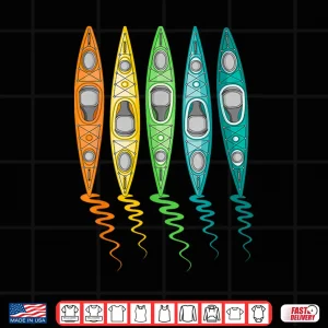 Design Colorful Kayak Boat Outdoor River Travel Kayaking Boating Shirt