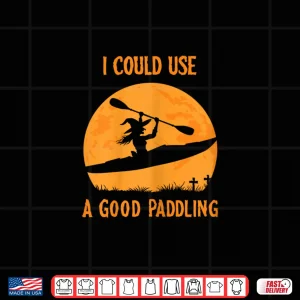 Design Halloween Kayak Witch Kayaker Funny Kayaking Shirt