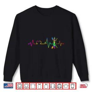 Sweatshirt Kayak Heartbeat Kayaking Paddling Racing Kayaker Fishing Shirt