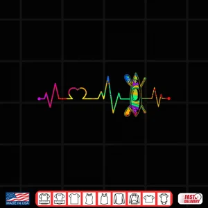 Design Kayak Heartbeat Kayaking Paddling Racing Kayaker Fishing Shirt