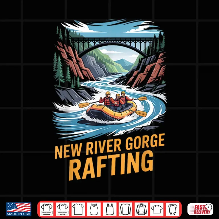 Design New River Gorge Rafting Whitewater Kayak Outdoor Wild Sport Shirt