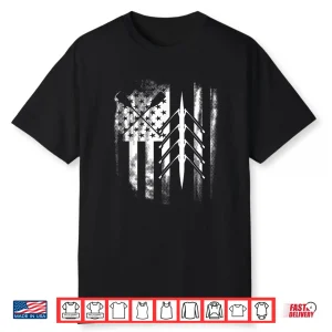 Rowing Us American Flag Rowboat Water Sports Sculling Oars Shirt