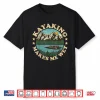 Vintage Sunset Kayaking Makes Me Wet River Boating Kayak Shirt