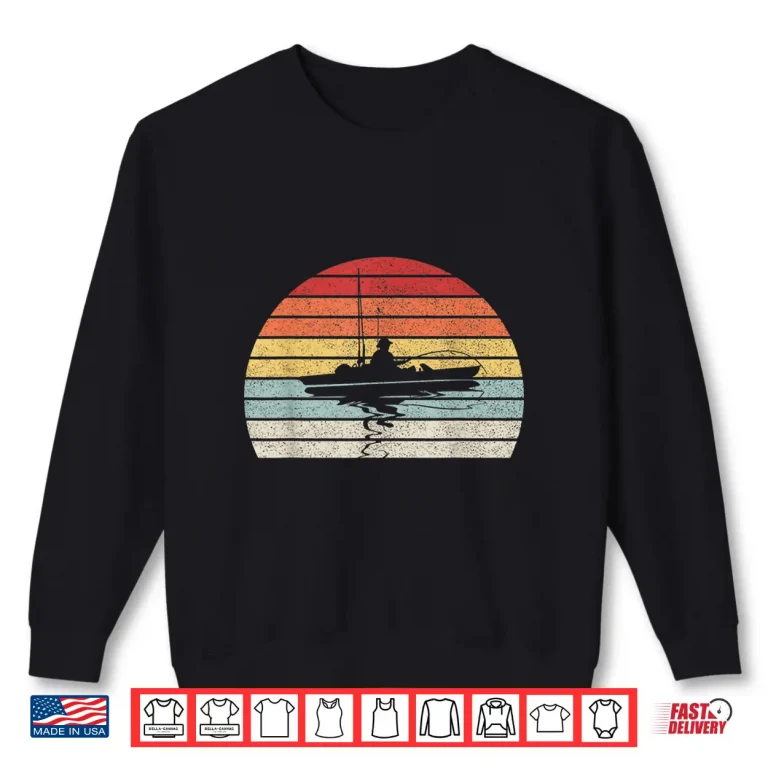 Sweatshirt Vintage Retro Kayak Fishing Kayaking Shirt
