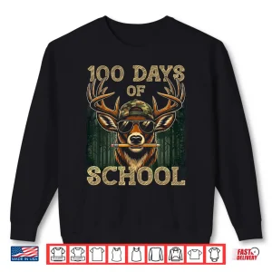 100 Days Of School Boys Hunting Deer 100Th Day Of School Shirt 2 Sweatshirt 100 Days of School Boys Hunting Deer 100th Day of School Shirt