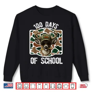Sweatshirt 100 Days of School Deer Hunting Deer Camo Hunter Boys Shirt