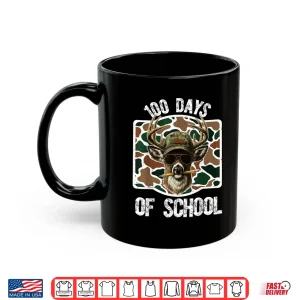 Mug 100 Days of School Deer Hunting Deer Camo Hunter Boys Shirt