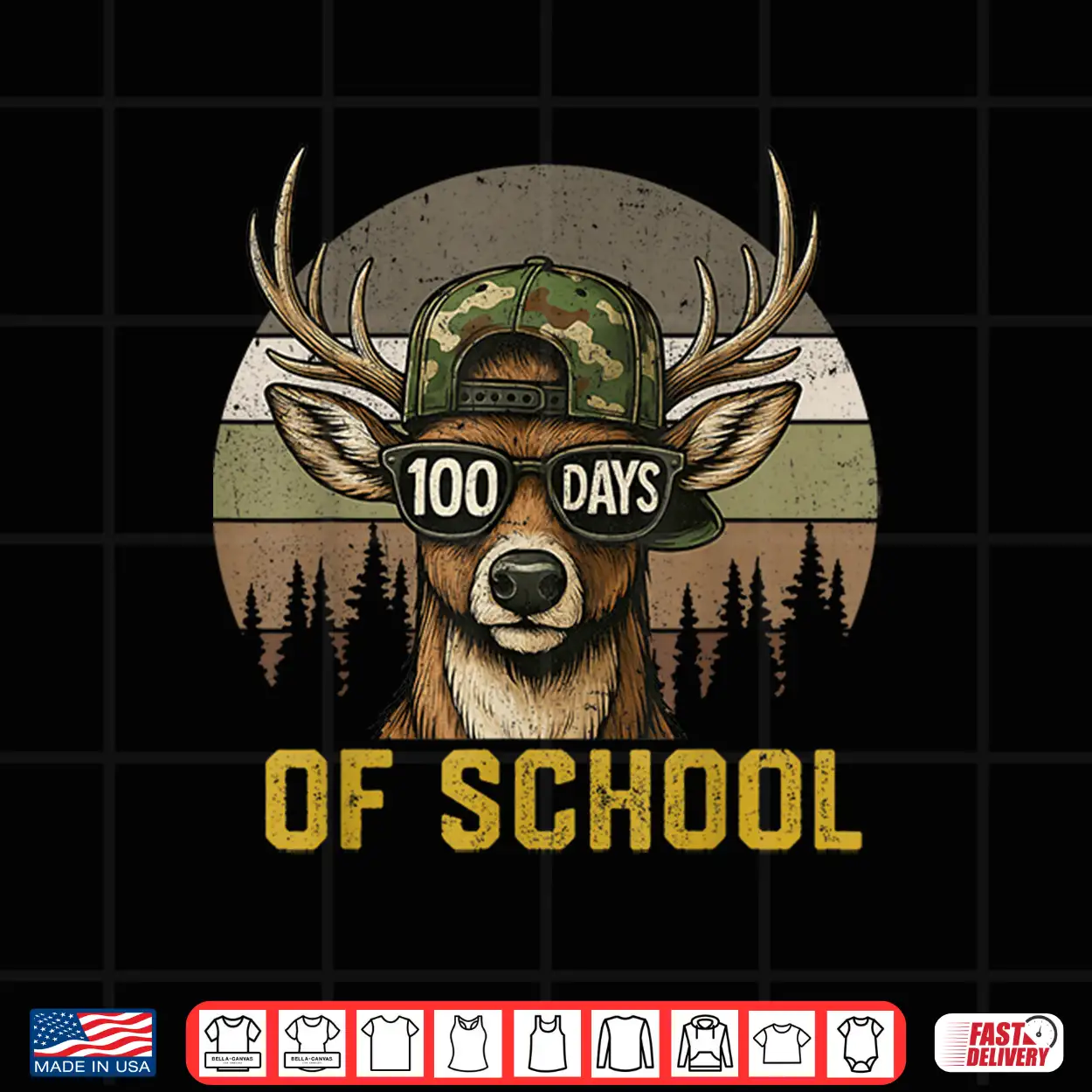 100 Days Of School Deer Hunting Boy Camo Boy Girl Teacher Shirt 100 Days Of School Deer Hunting Boy Camo Boy Girl Teacher Shirt