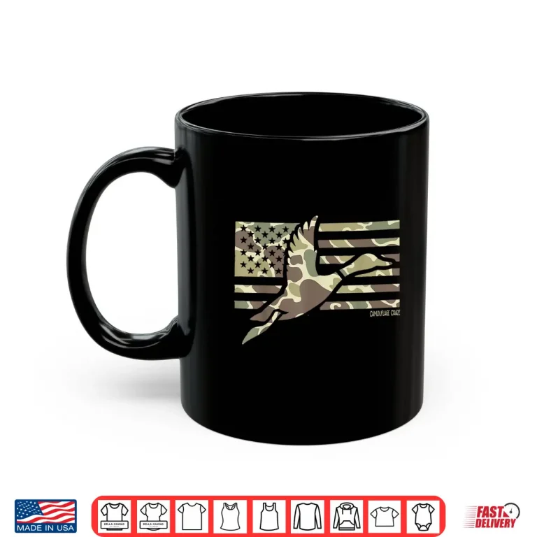 Mug Camo Patriotic Mallard Duck Camouflage Flying Duck Hunting Shirt