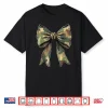 Camouflage Camo Bow Girls Camo Coquette Bow Hunting Women Shirt