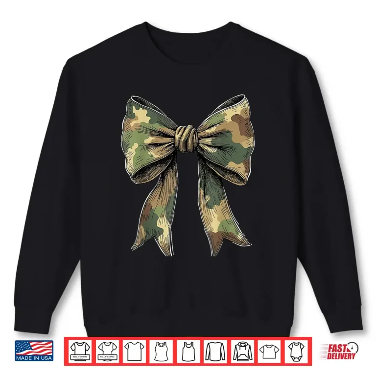 Sweatshirt Camouflage Camo Bow Girls Camo Coquette Bow Hunting Women Shirt