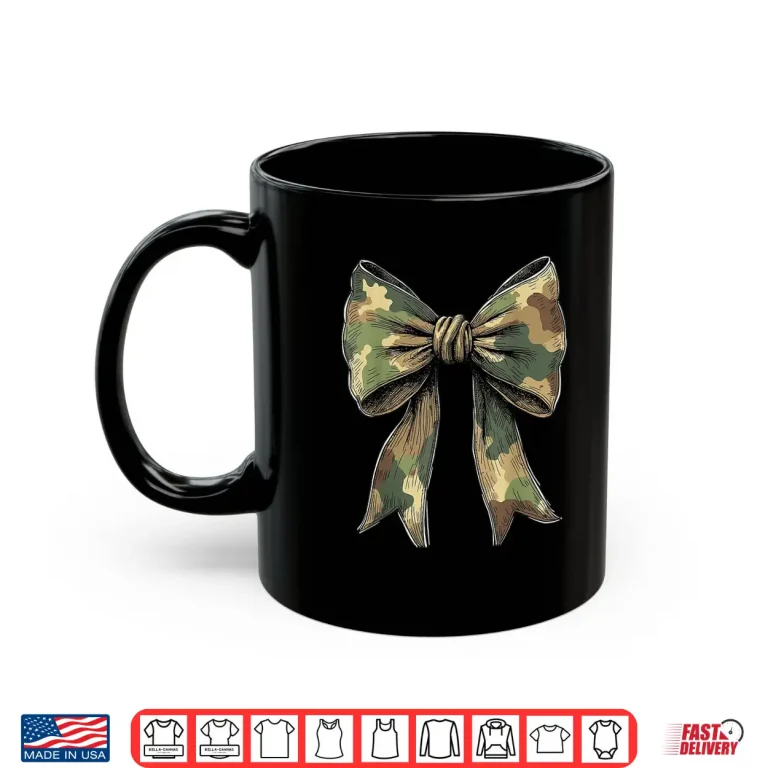 Mug Camouflage Camo Bow Girls Camo Coquette Bow Hunting Women Shirt