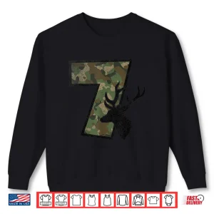 Sweatshirt Country Boys Camo 7 Seven Year Old Birthday Deer Hunter Tee Shirt