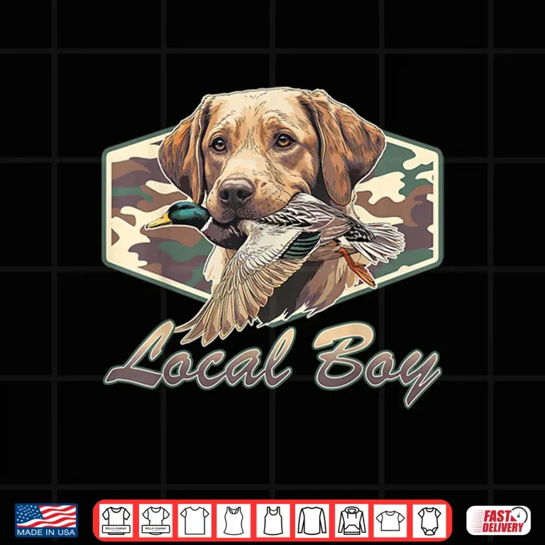 Design Camo Southern Local Boy Labrador Duck Hunting Outdoor Nature Shirt