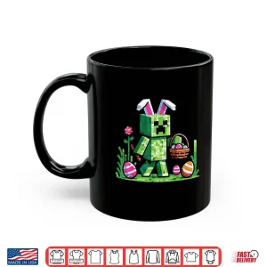 Mug Easter Pixel Gaming Bunny Egg Hunting Boys Kids Youth Men Shirt