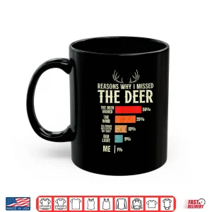 Mug Funny Hunter Reasons why i Missed The Deer Hunting Shirt