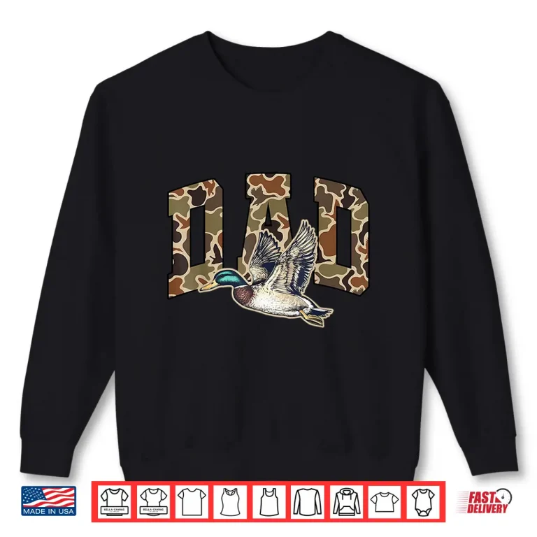 Sweatshirt Hunting Dad Duck Camouflage Camo Preppy Camo Dad Camo Mens Shirt