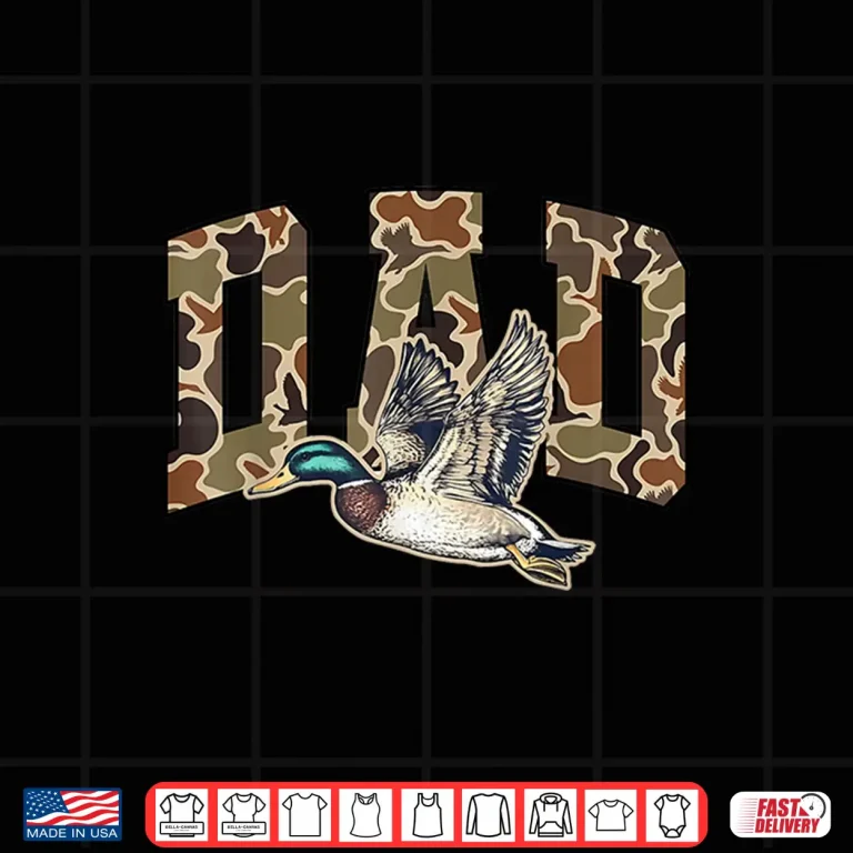 Design Hunting Dad Duck Camouflage Camo Preppy Camo Dad Camo Mens Shirt