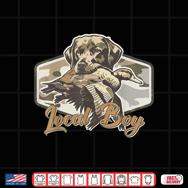 Design Local Boy Hunting Dog Camo Southern Country Pride Vintage Shirt