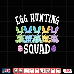 Design Kids Easter Bunny Squad Egg Hunting Easter Kids Boys Girls Shirt