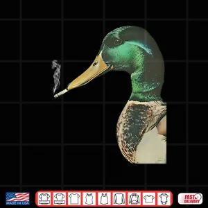 Design Mallard Smoking Cigarette Meme Funny Mallard Duck Hunting Shirt
