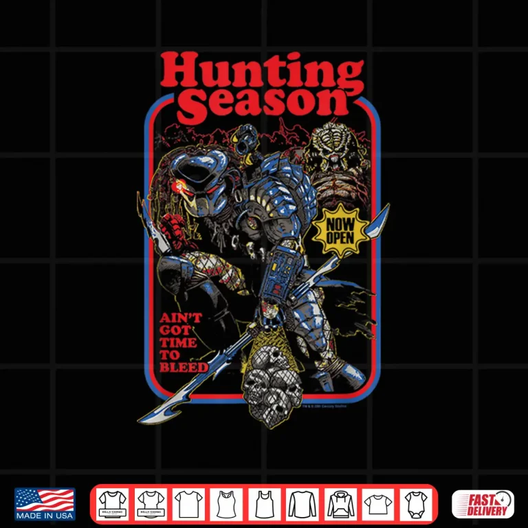 Design Predator Hunting Season Aint Got Time To Bleed Retro Poster Shirt