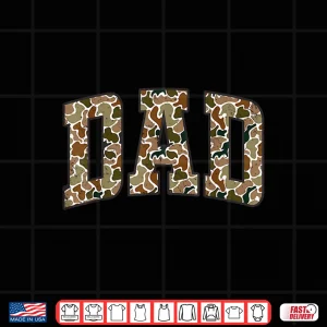 Design Retro Camo Duck Hunting Dad Old Camo Dad Fathers Day Gift Shirt