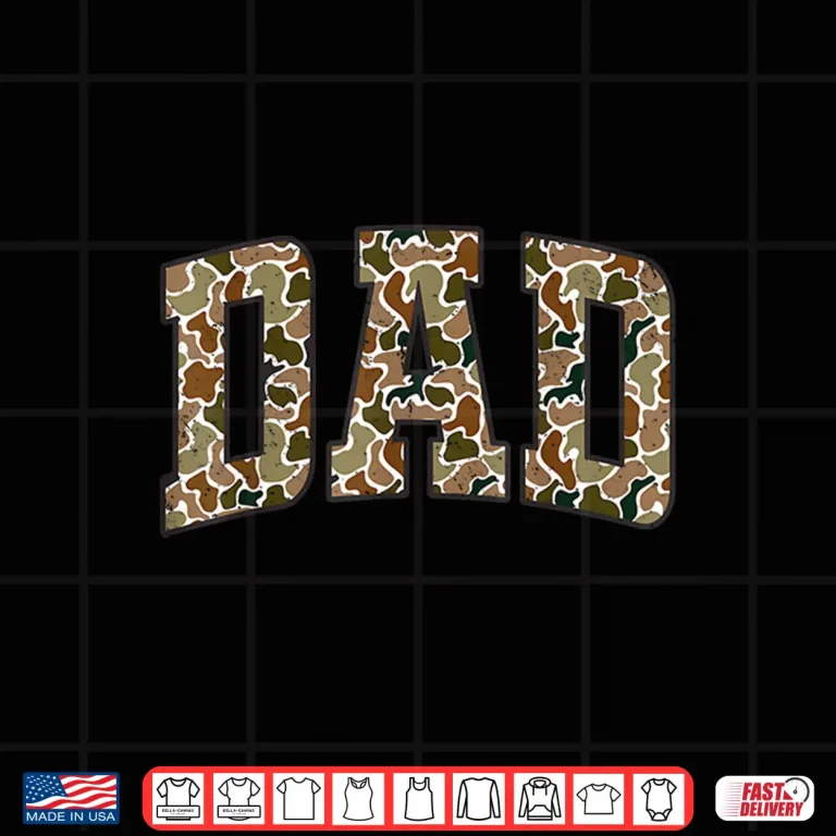 Design Retro Camo Duck Hunting Dad Old Camo Dad Fathers Day Gift Shirt