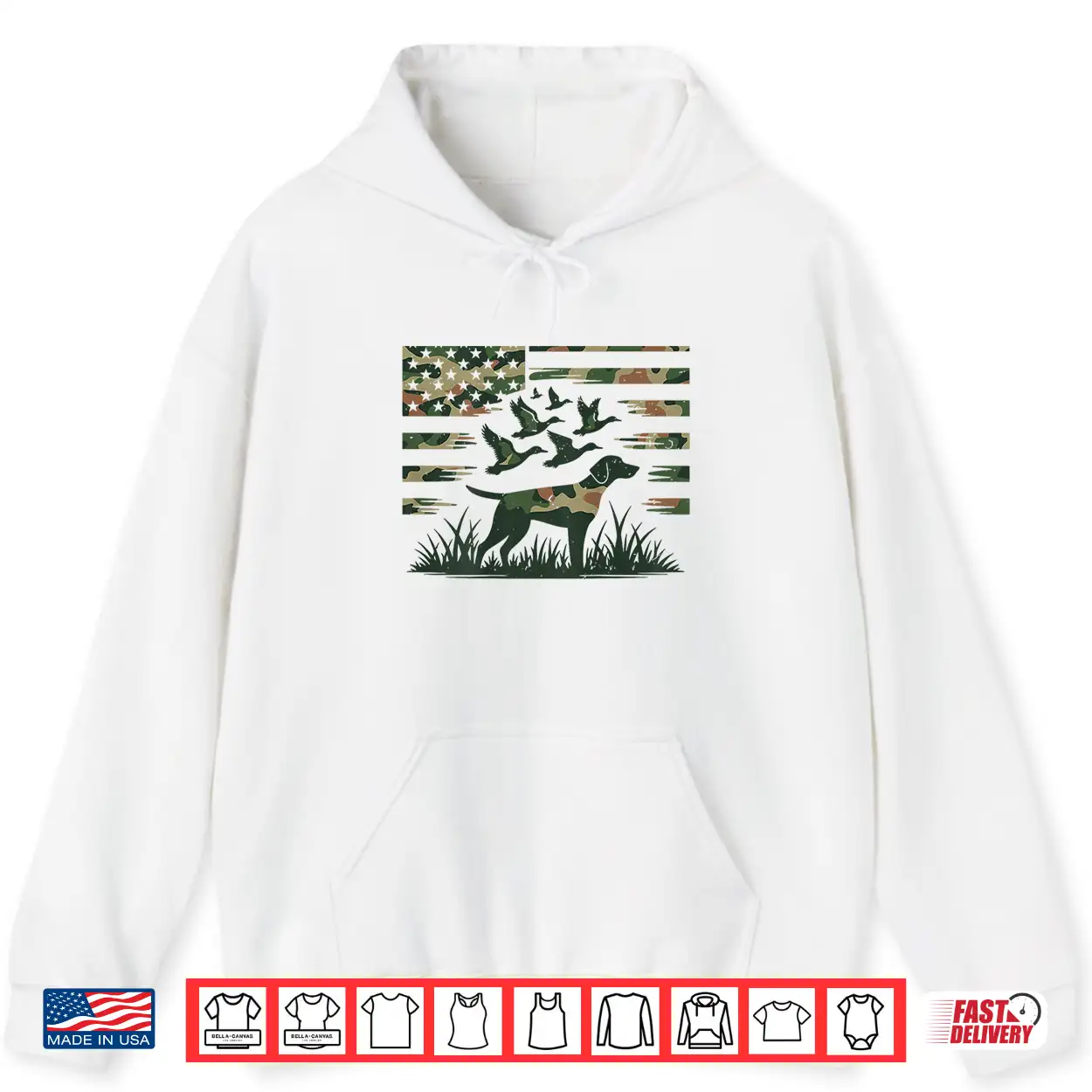 Youth Camo Mallard Duck Hunting Dog Camouflage American Flag Shirt Youth Camo Mallard Duck Hunting Dog Camouflage American Flag Shirt