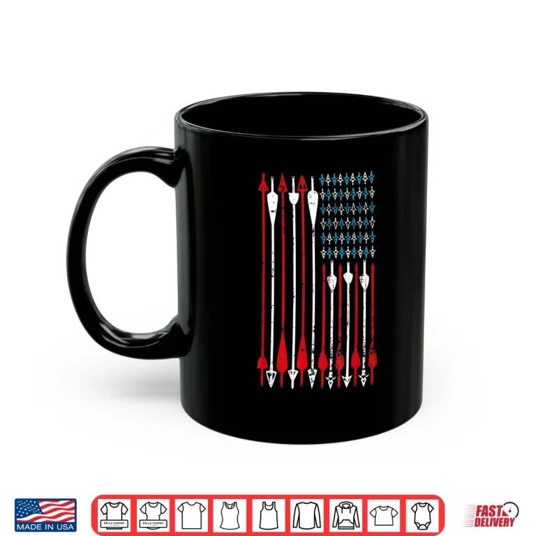 Mug Vintage American Flag Archery Bow Hunting Shirt
