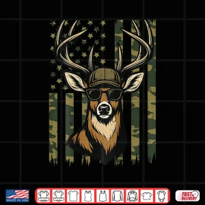 Whitetail Buck Youth Boy Deer Hunting Camo American Flag Men Shirt 4 Design Whitetail Buck Youth Boy Deer Hunting Camo American Flag Men Shirt