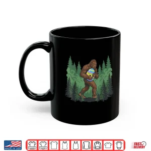Mug Bigfoot Easter Bunny Sasquatch Egg Hunt Funny Pixel Art Shirt