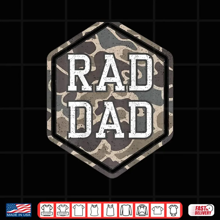 Design Camo Rad Dad Retro Camouflage Daddy Hunting Dad Shirt
